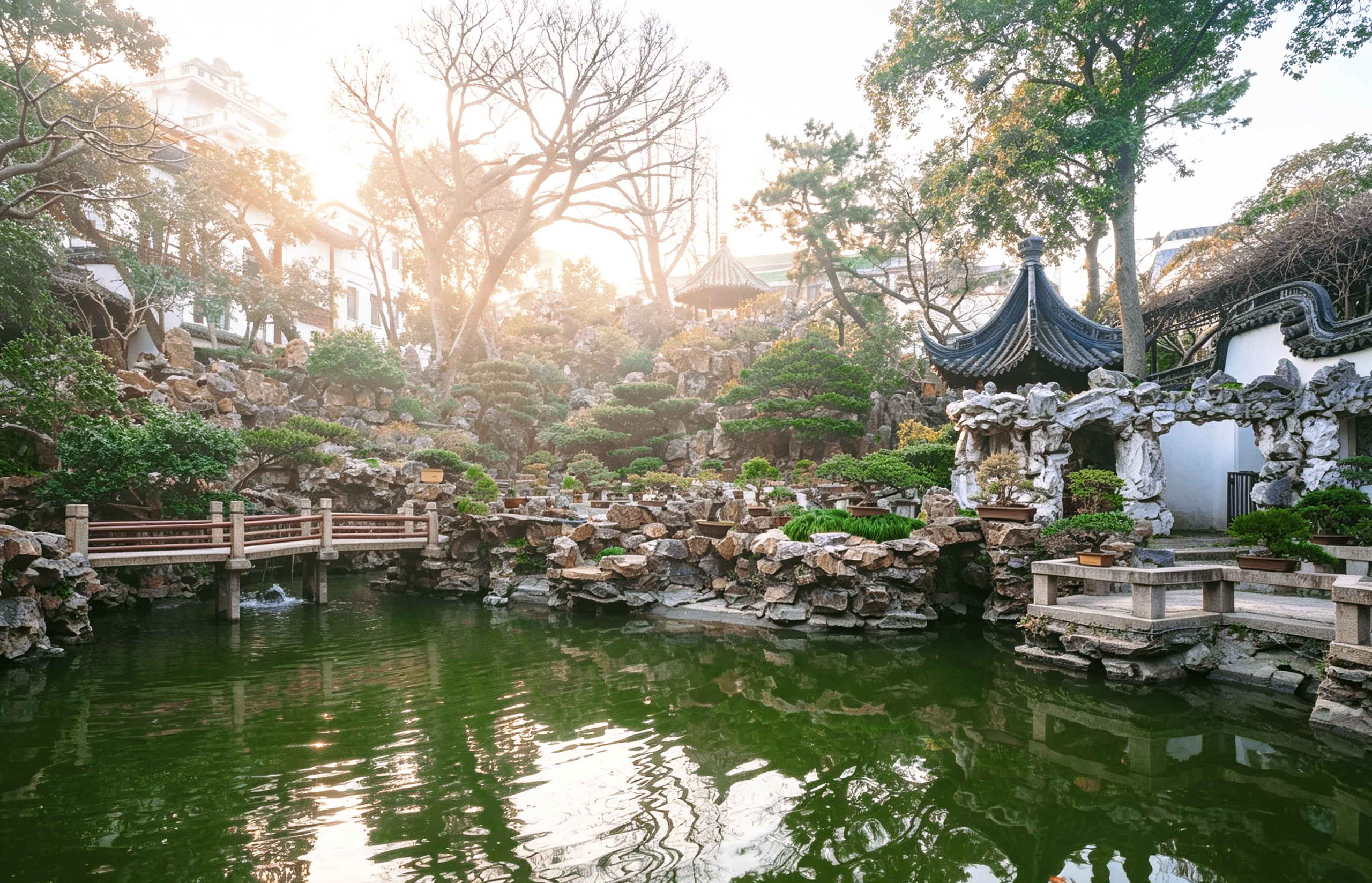 Classical garden inside Yu Garden